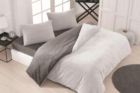 Merinos Eternity Fitilli 4 Parça Çift Kişilik Nevresim Takımı 200x220 Açık Gri - 1