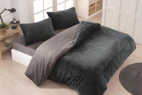 Merinos Eternity Fitilli 4 Parça Çift Kişilik Nevresim Takımı 200x220 Antrasit - 1