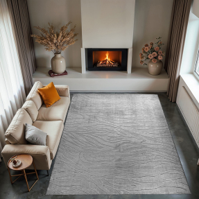 Dinarsu Alaçatı Püsküllü Parça Halı 150X230 Hex Gri - 2