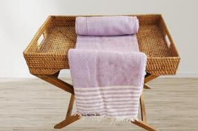 Aksu Summer Line Çok Amaçlı Örtü Pike Koltuk Örtüsü 170x220 Lila - 3