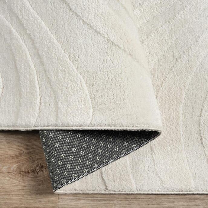 Dinarsu Alaçatı Püsküllü Kaymaz Taban Halı 150x230 Lots Açık Bej - 4