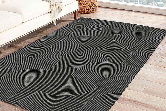 Jassrug Rölyef Halı 120X180 Joy Anrasit - 1