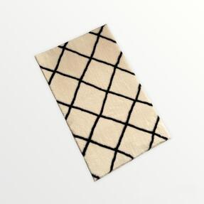 Jassrug Royal Kaymaz Taban Banyo Halısı 50x80 Diamond Krem - 1