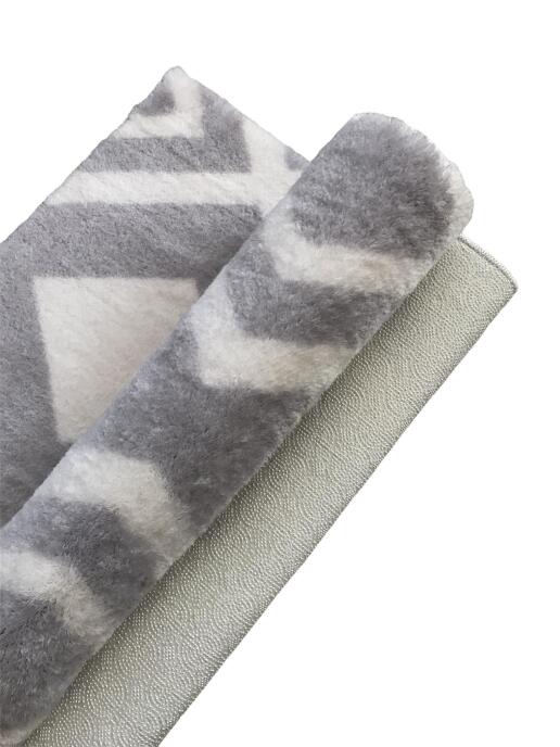 Jassrug Royal Kaymaz Taban Banyo Halısı 50x80 Karo Gri - 2