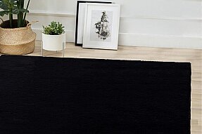 Jassrug Royal Tavşan Tüyü Post Halı 160x230 Siyah - 2