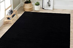 Jassrug Royal Tavşan Tüyü Post Halı 160x230 Siyah - Jassrug