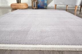 Jassrug Royal Püsküllü Kaymaz Taban Halı 120X180 Açık Gri - 3