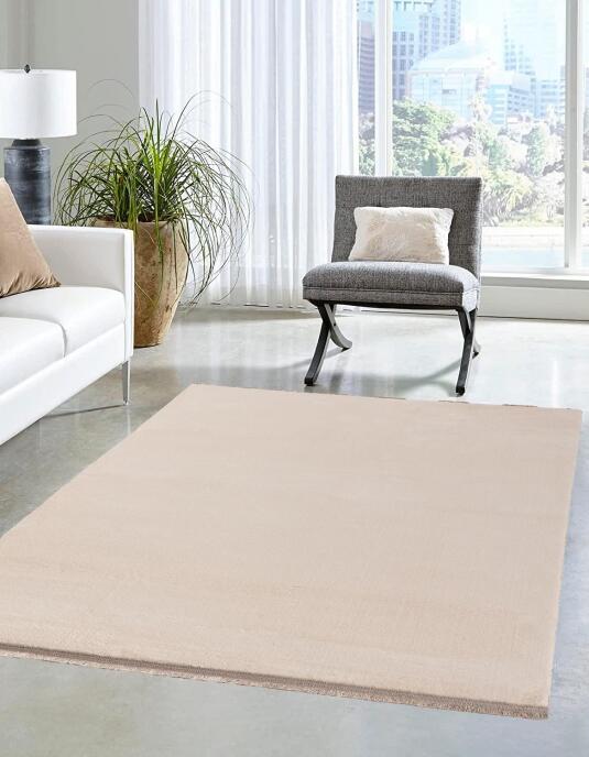 Jassrug Royal Püsküllü Kaymaz Taban Halı 160x220 Bej - 1