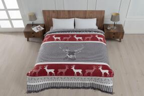 Aksu Tek Kişilik Pamuklu Çift Taraflı Battaniye 150x200 Peaceful - 1