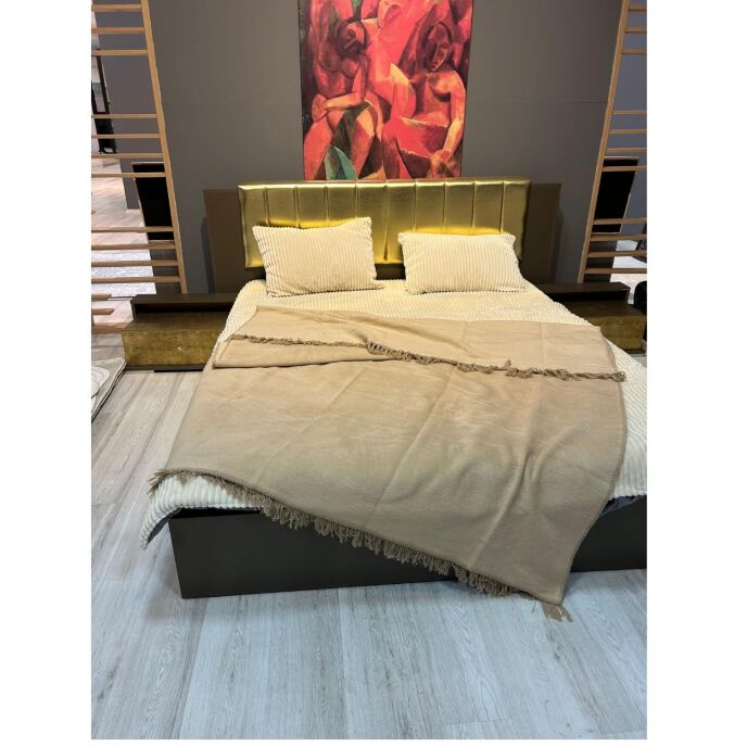 Dolce Bonita Home Pamuklu Battaniye 150X200 Bej - 1