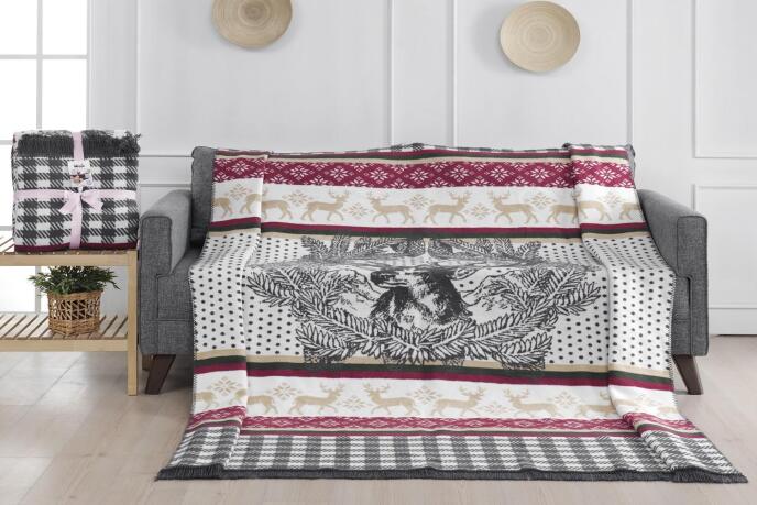 Dolce Bonita Home Tek Kişilik Pamuklu Çift Taraflı Battaniye 150x200 Adali - 2