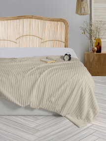 Dolce Bonita Home Wellsoft Fitilli Battaniye 150x220 Şampanya - Uyku Bandı Hediyeli - Dolce Bonita Home