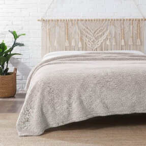 Dolce Bonita Home Wellsoft Sherpa Battaniye 150x220 Bej - Uyku Bandı Hediyeli - Dolce Bonita Home