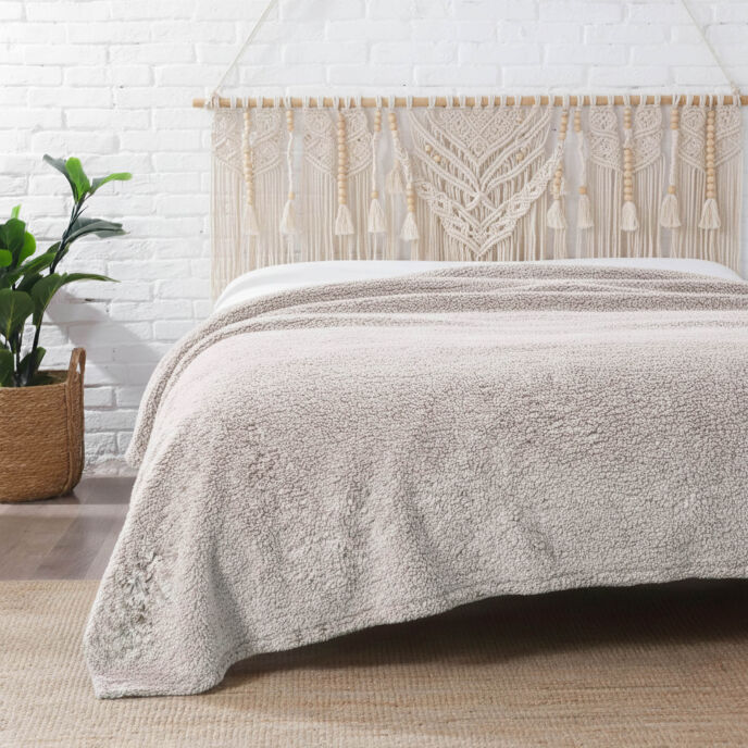 Dolce Bonita Home Wellsoft Sherpa Battaniye 150x220 Bej - Uyku Bandı Hediyeli - 1