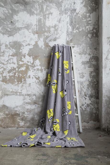 Dolce Bonita Home Wellsoft Tek Kişilik Battaniye 150x220Koala Bear Sarı - 2