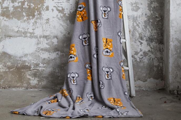 Dolce Bonita Home Wellsoft Tek Kişilik Battaniye 150x220 Koala Bear Turuncu - 1