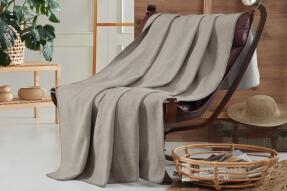 Aksu Brighton Collection Pamuklu TV Battaniye 130x170 Gri - 1