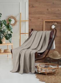 Aksu Brighton Collection Pamuklu TV Battaniye 130x170 Gri - 2