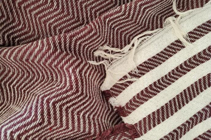 Aksu Summer Line Çok Amaçlı Örtü Pike Koltuk Örtüsü 170x220 Bordo - 5