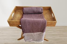 Aksu Summer Line Çok Amaçlı Örtü Pike Koltuk Örtüsü 170x220 Bordo - 3