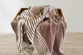 Aksu Summer Line Çok Amaçlı Örtü Pike Koltuk Örtüsü 170x220 Espresso - 1
