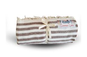 Aksu Summer Line Çok Amaçlı Örtü Pike Koltuk Örtüsü 170x220 Espresso - 4