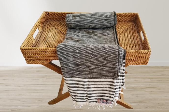 Aksu Summer Line Çok Amaçlı Örtü Pike Koltuk Örtüsü 170x220 Haki - 3