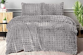 Merinos Dıamond 3 Parça Bubble Comforter Yorgan Seti 220x240 Gri - Merinos