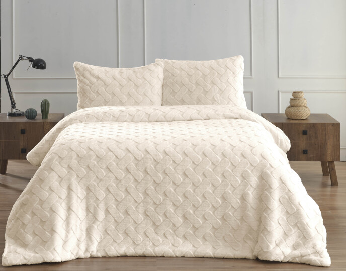Merinos Dıamond 3 Parça Pietra Comforter Yorgan Seti 220x240 Bej - 2
